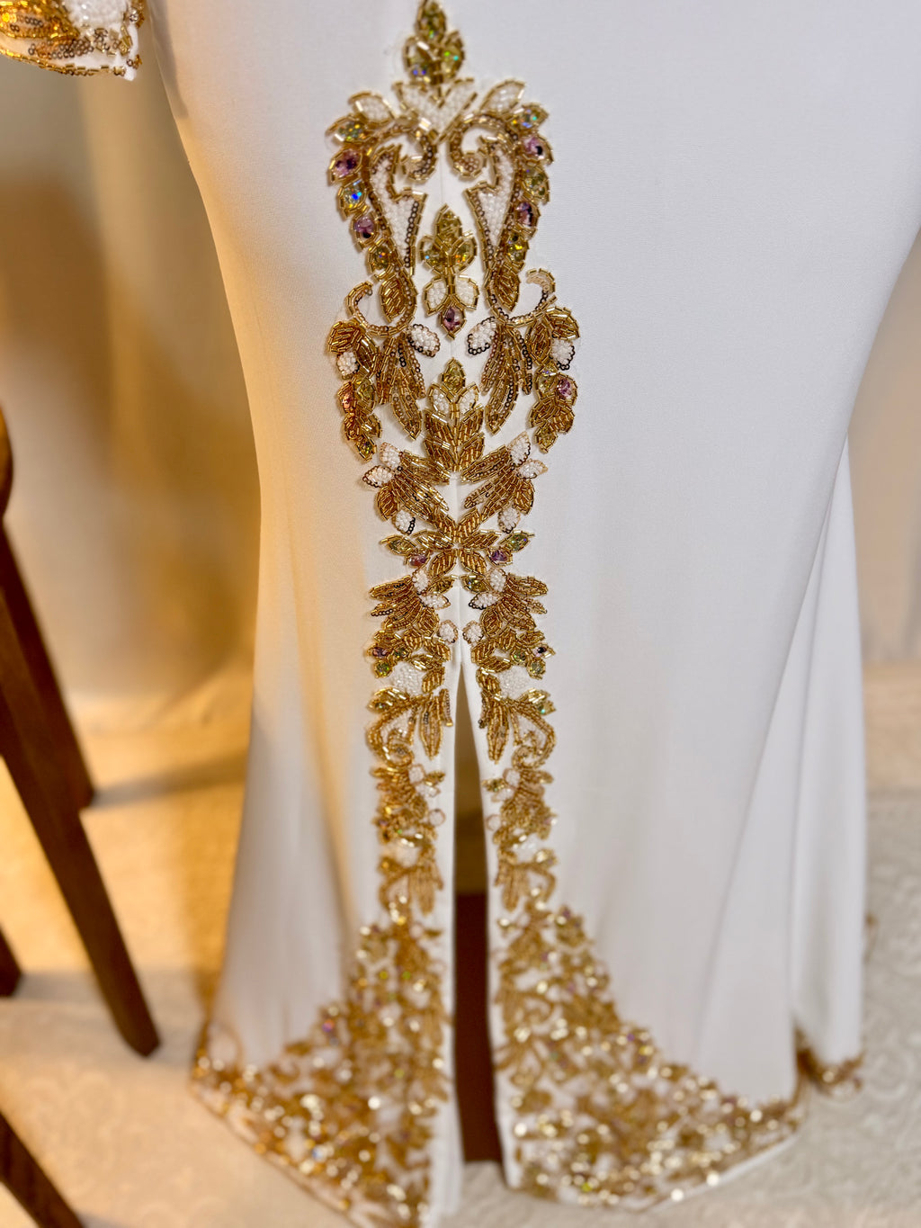 The White & Gold Kaftan Dress