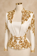 The White & Gold Kaftan Dress