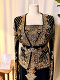 Black & Gold Luxury 3-Piece Kaftan Set